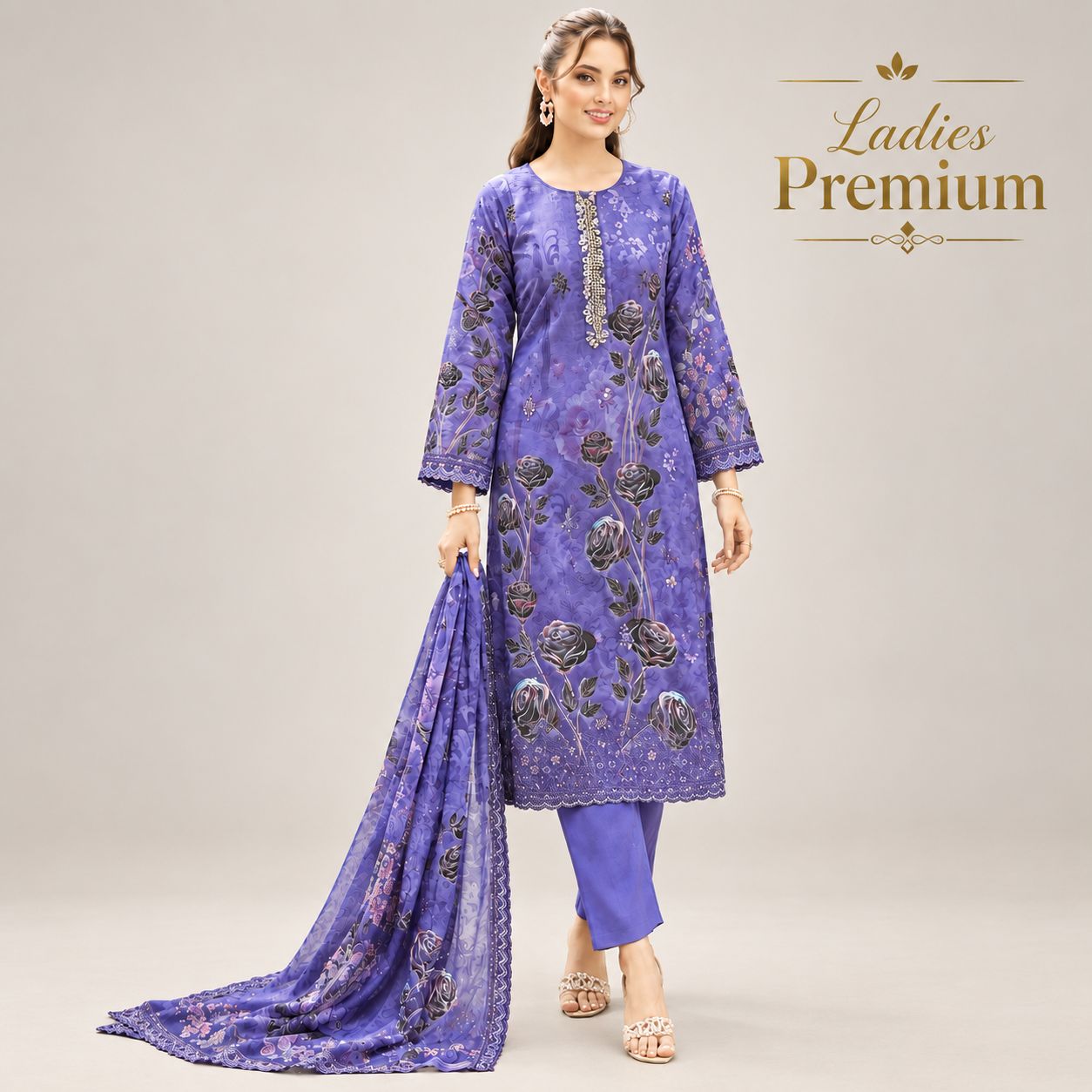 Rose Royale Three-Piece - Lavender